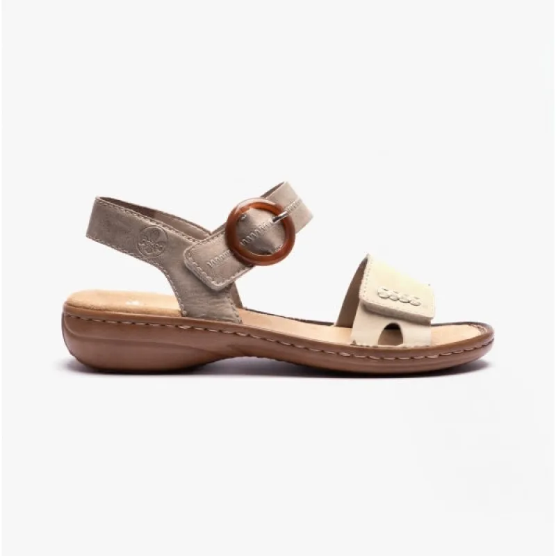 Rieker 608Z3-60 Womens Sandals Beige sold by Shuperb
