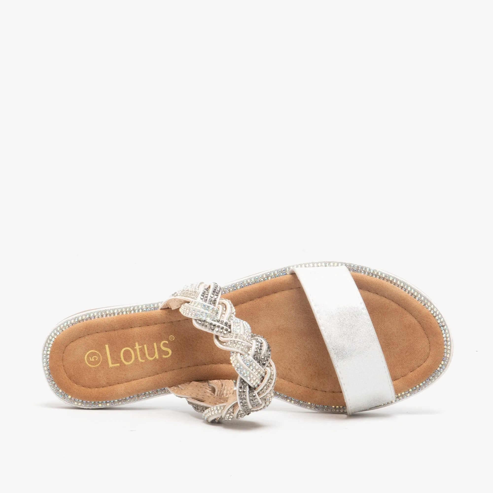 JOSIE Ladies Mule Sandals Silver/Diamante sold by Shuperb product image thumbnail 4