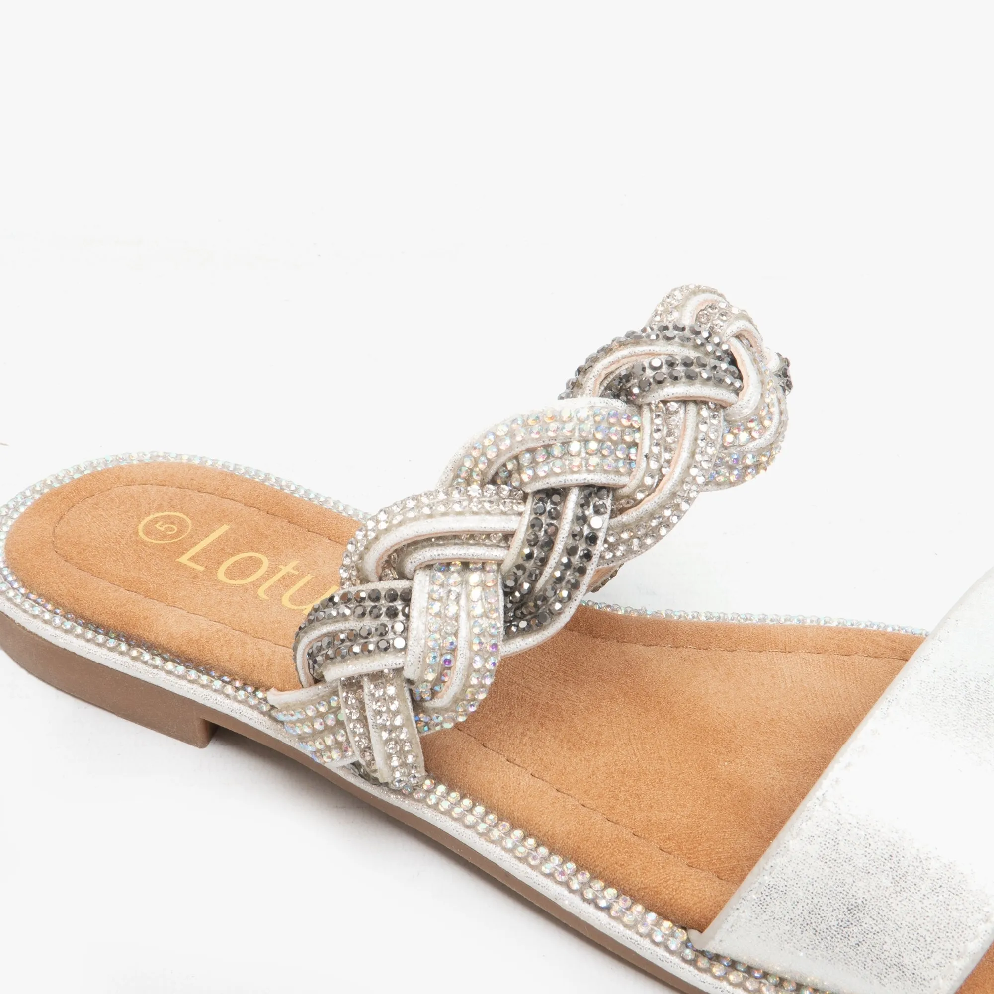 JOSIE Ladies Mule Sandals Silver/Diamante sold by Shuperb product image thumbnail 5
