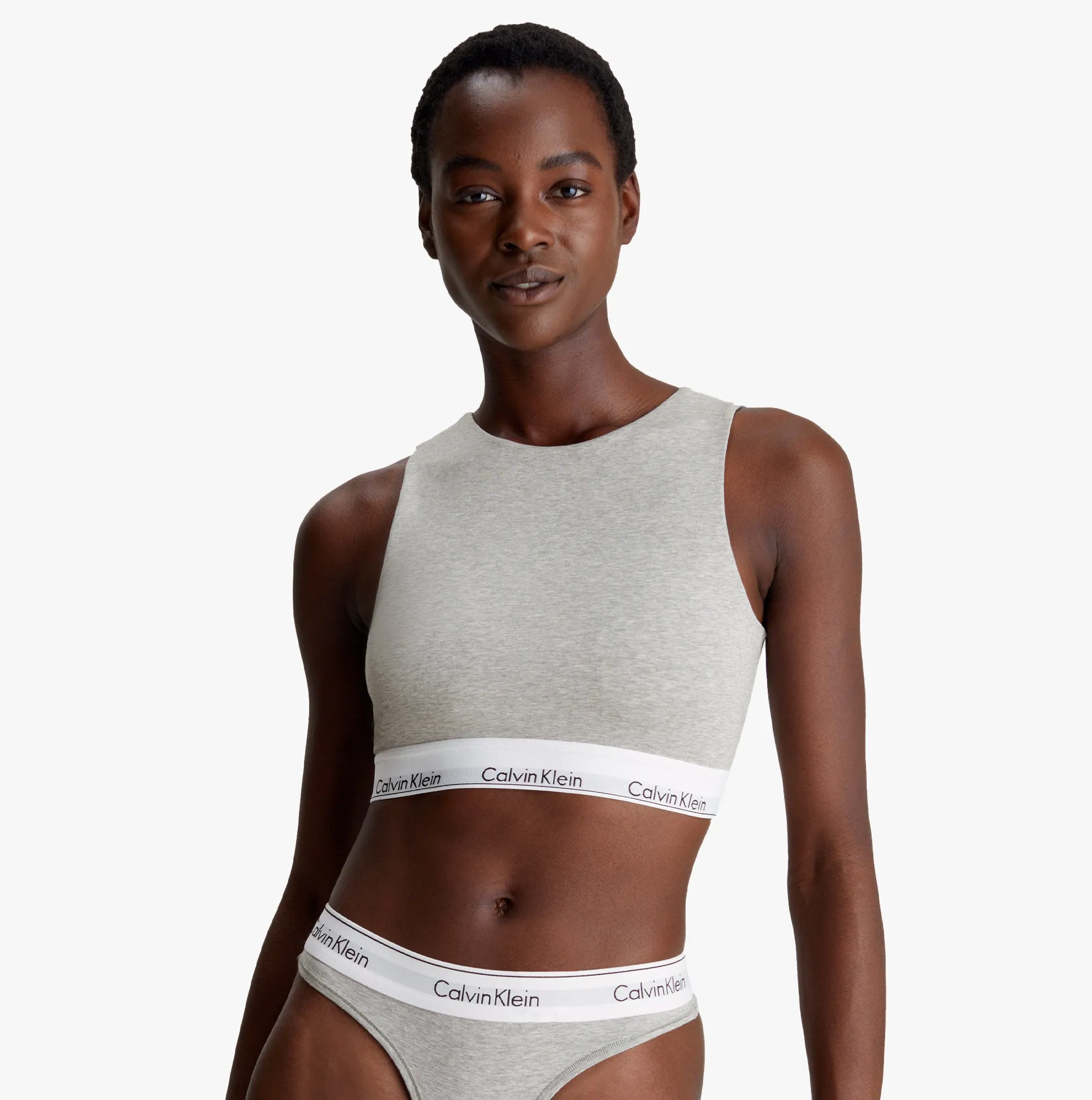 Calvin Klein OPEN BACK Unlined Bralette Womens Grey Heather sold by Shuperb