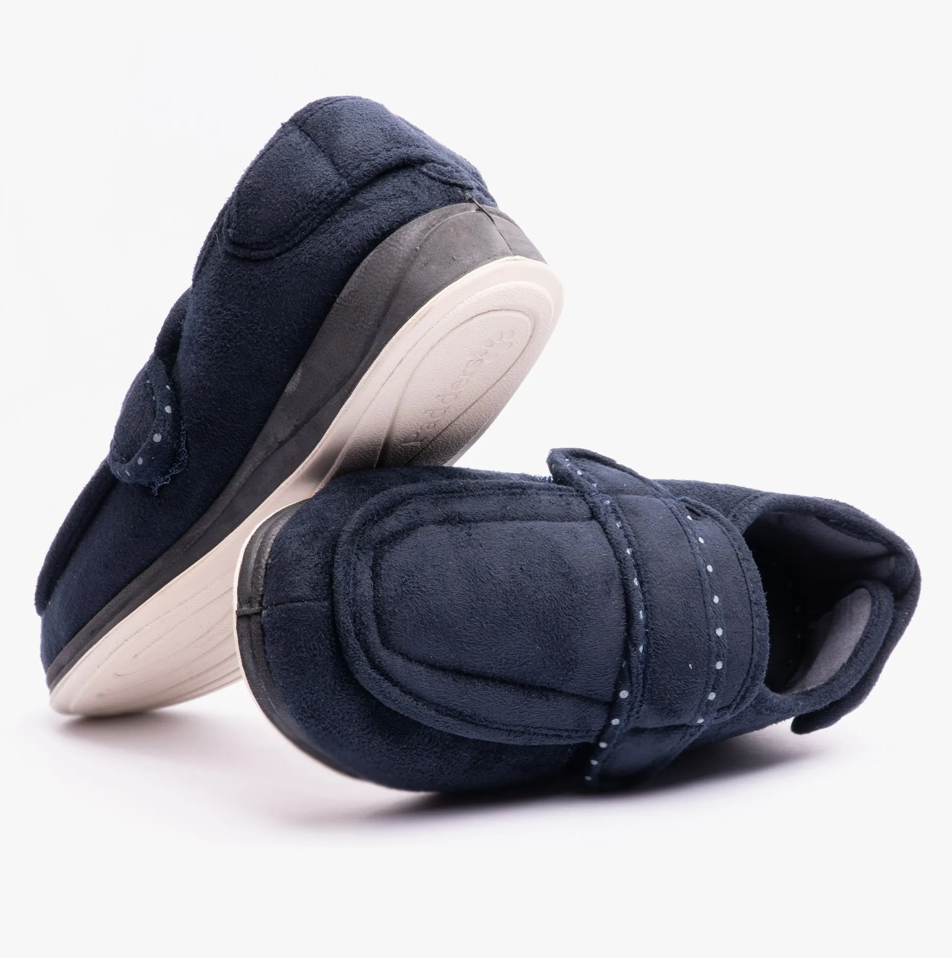 Padders ENFOLD Womens (2E Fit) Touch Fasten Full Slippers Navy sold by Shuperb product image thumbnail 4