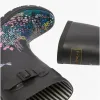 MOLLY WELLY Ladies Rubber Wellies Black Ditsy sold by Shuperb