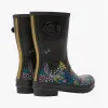 MOLLY WELLY Ladies Rubber Wellies Black Ditsy sold by Shuperb