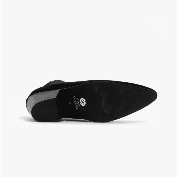 Club Cubano McCARTNEY Mens Suede Winklepicker Cuban Heel Boots Black sold by Shuperb product image thumbnail 3