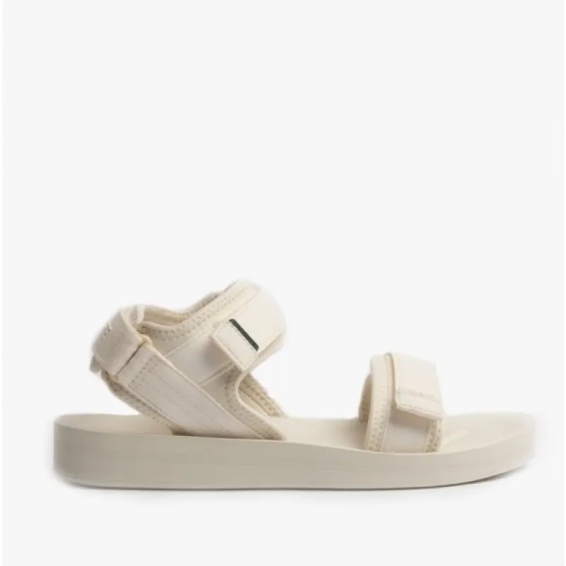 SURUGA 0921 1 Ladies Twill Touch Fasten Sandals White sold by Shuperb