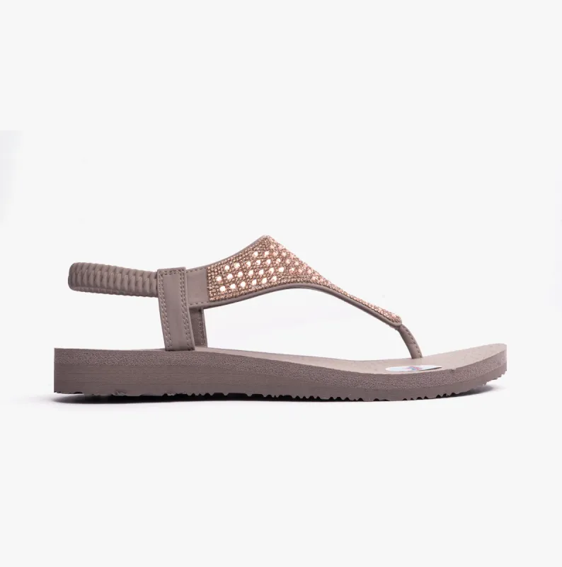 MEDITATION - ROCKSTAR Womens Sandals Taupe sold by Shuperb