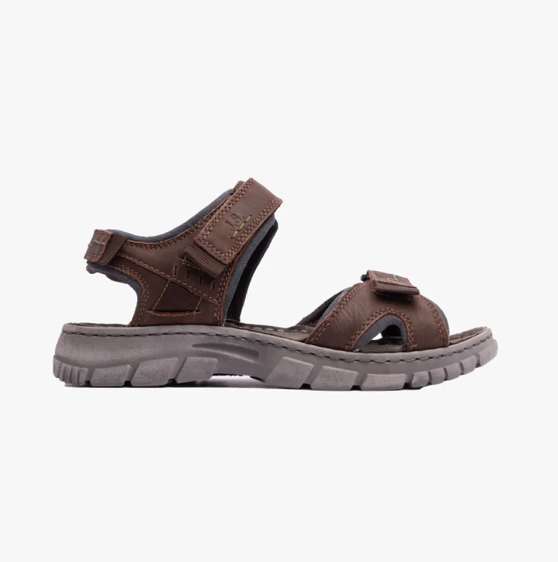 Josef Seibel BRENDAN 03 Mens Sandals Braun-Kombi made by Josef Seibel