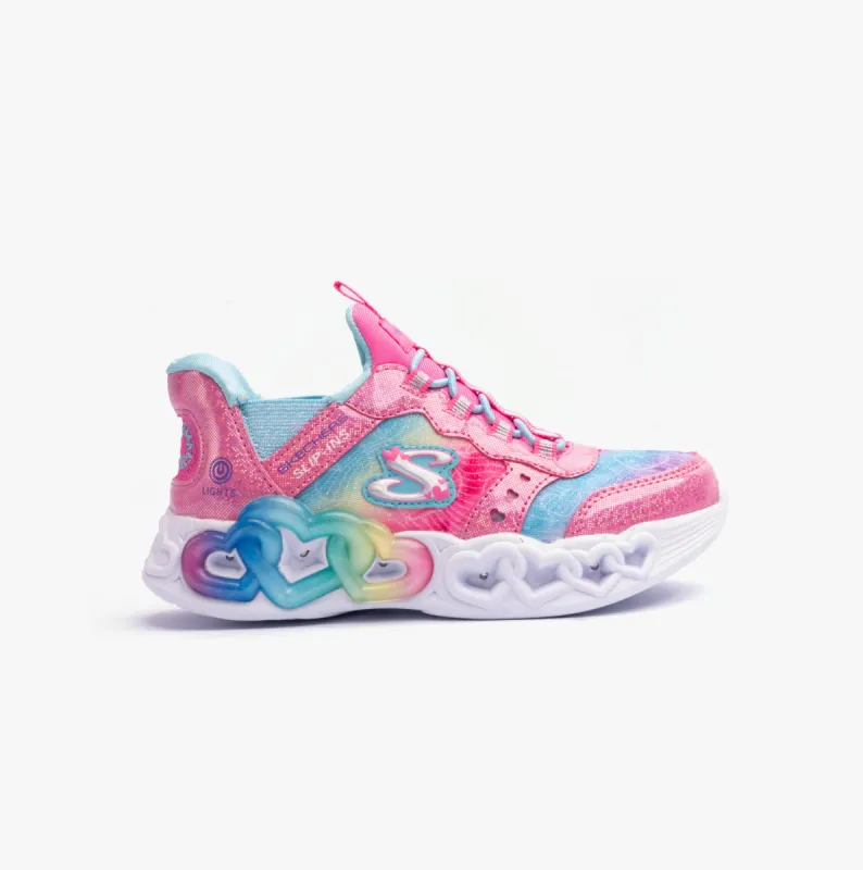 Skechers 303755L/PKMT INFINITE HEART LIGHTS - COLOR LOVIN Girls Trainers Pink sold by Shuperb