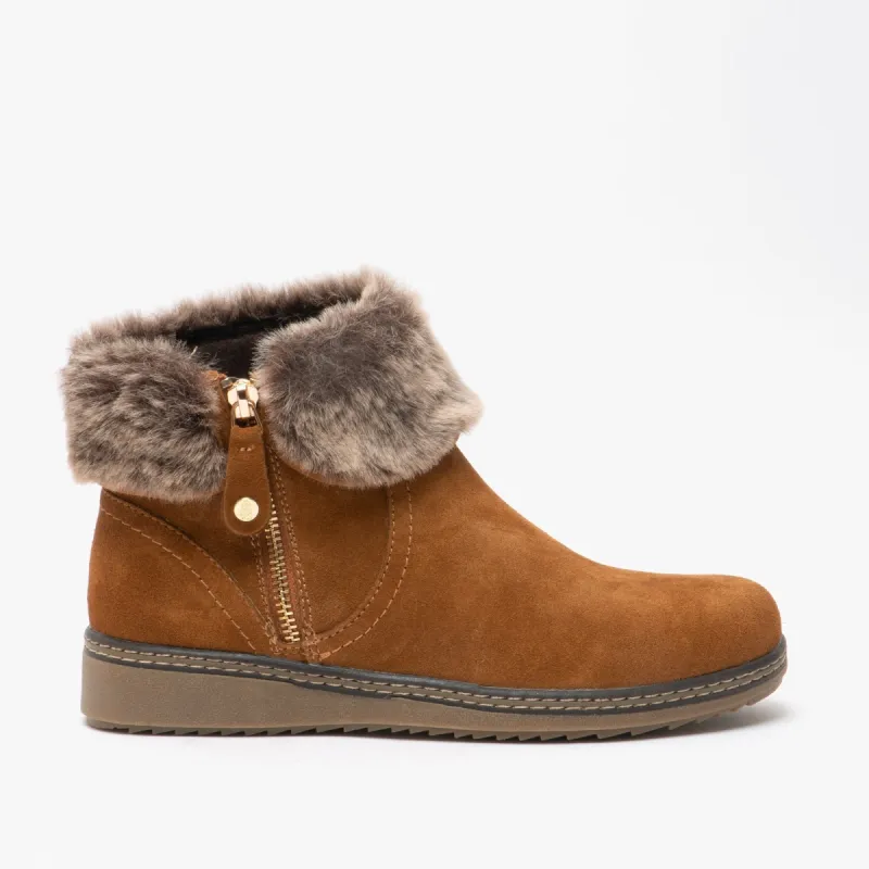 Hush Puppies PENNY Womens Suede Ankle Boot Tan sold by Shuperb