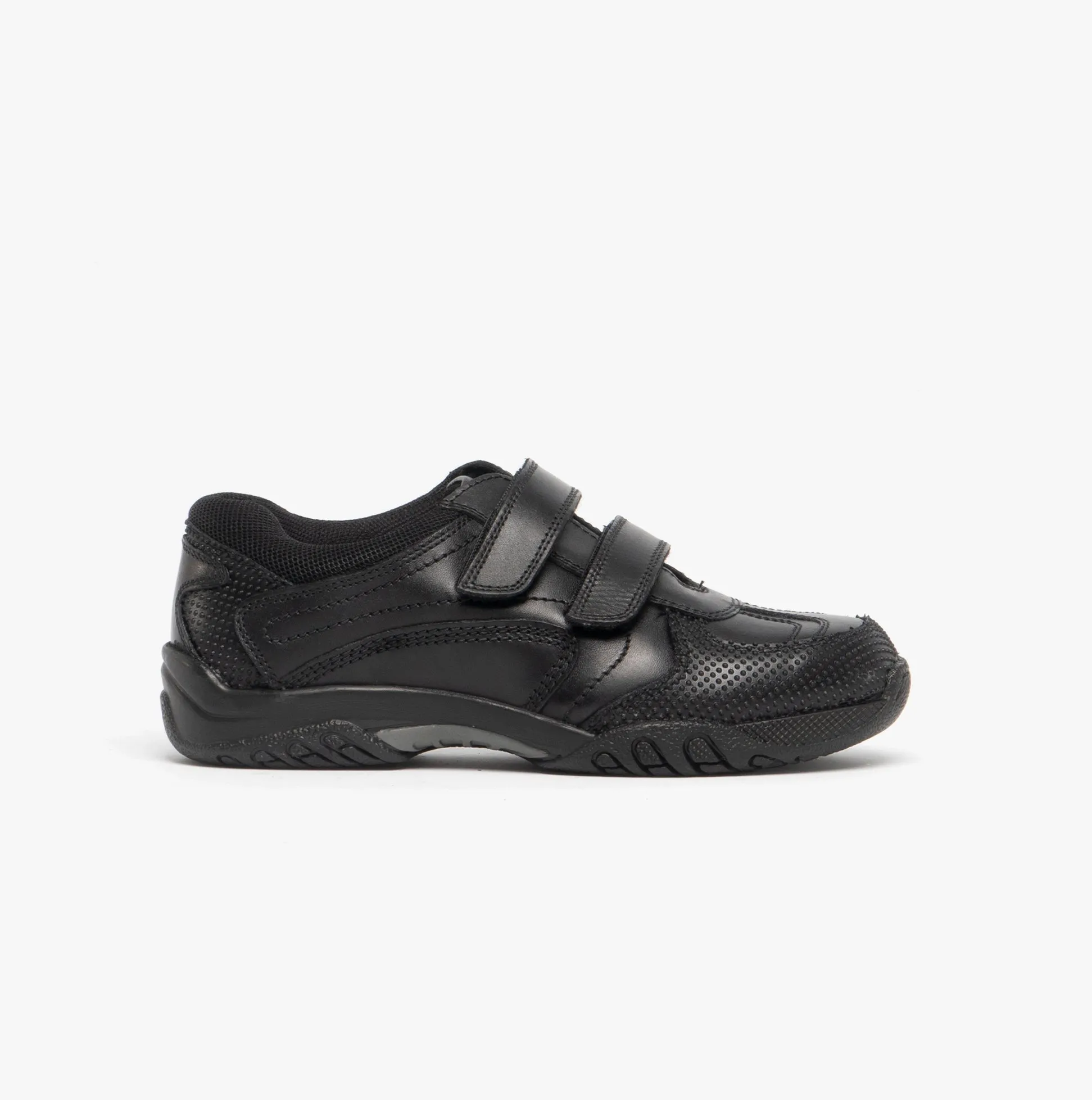 JEZZA Boys Leather School Shoes Black sold by Shuperb