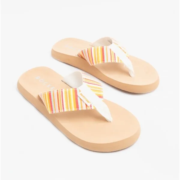 Rocket Dog ADIOS SIDELL STRIPE Womens Flip Flops Orange Multi sold by Shuperb product image thumbnail 2