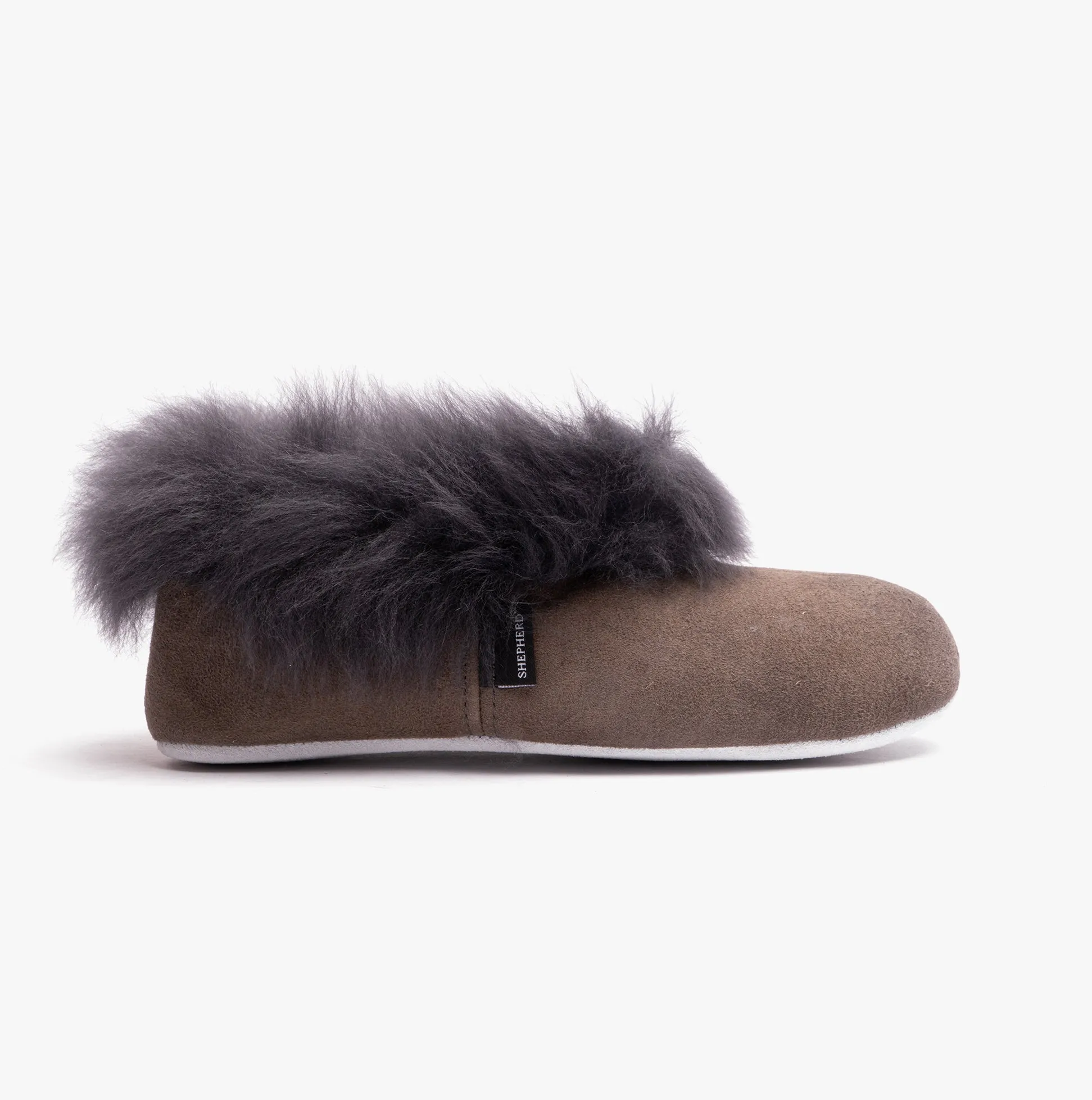Shepherd ANNELIE Womens Sheepskin Full Slippers Asphalt sold by Shuperb
