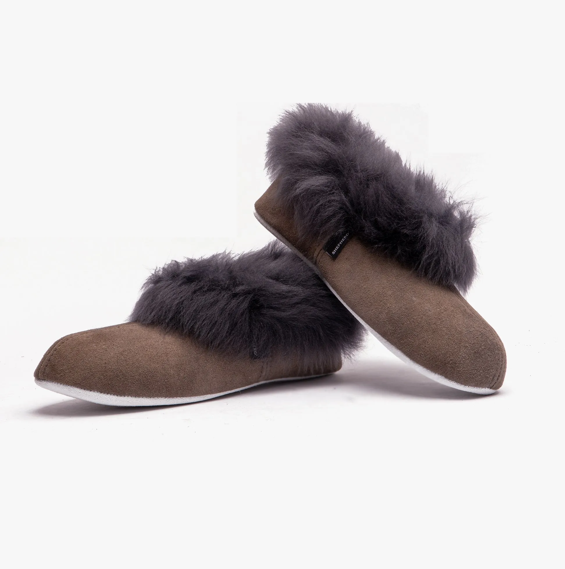 Shepherd ANNELIE Womens Sheepskin Full Slippers Asphalt sold by Shuperb product image thumbnail 5