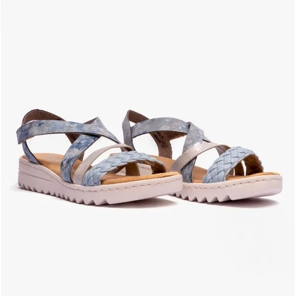 V4663-12 Ladies Strappy Sandals Blue sold by Shuperb product image thumbnail 2