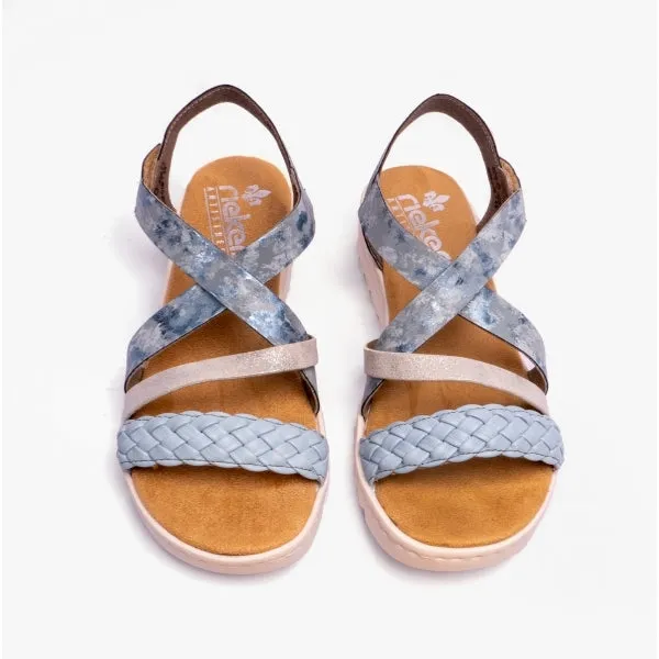 V4663-12 Ladies Strappy Sandals Blue sold by Shuperb product image thumbnail 5