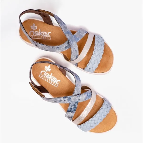 V4663-12 Ladies Strappy Sandals Blue sold by Shuperb product image thumbnail 4