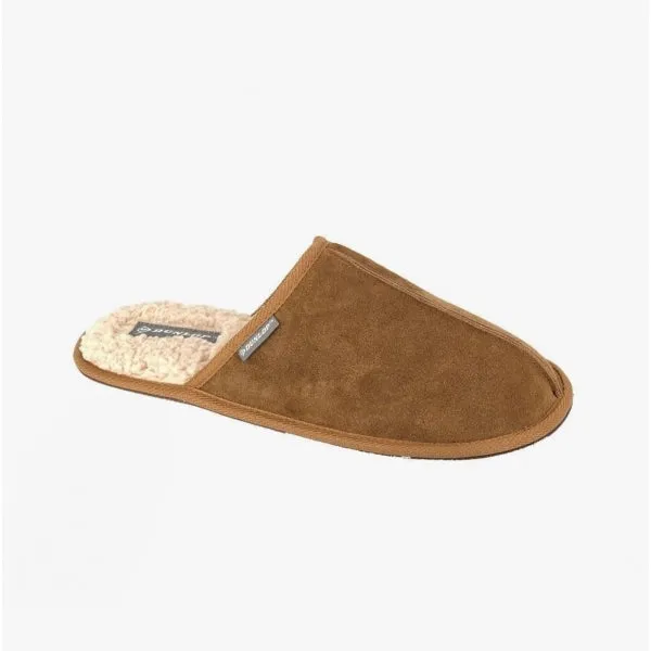 Dunlop TAYLOR Mens Suede Mule Slippers Cognac sold by Shuperb product image thumbnail 2