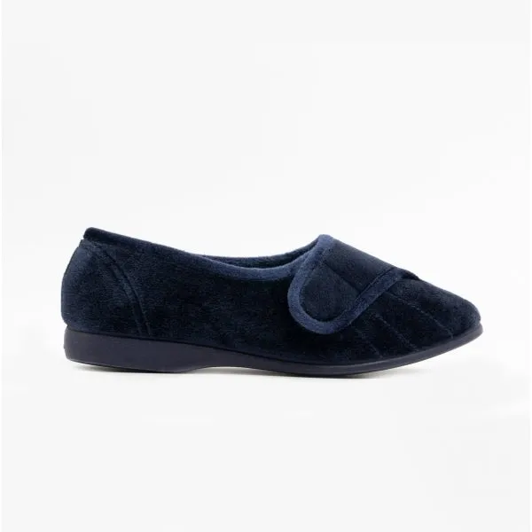 GBS AUDREY STRAP Womens Slippers Navy sold by Shuperb