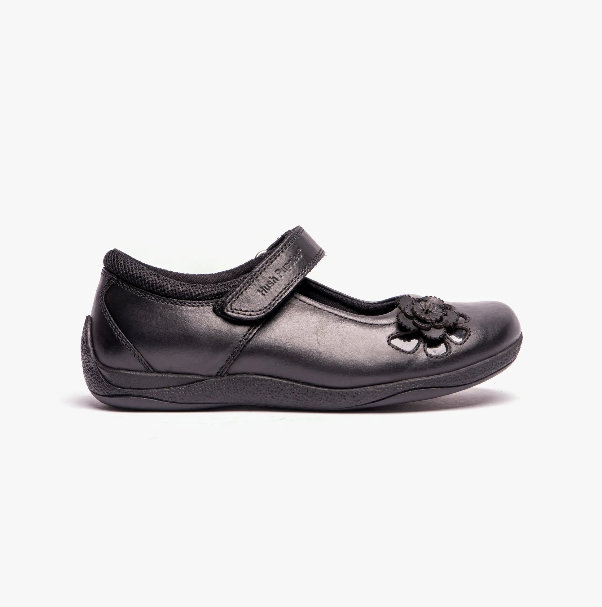 Hush Puppies JESSICA Girls School Shoes Black sold by Shuperb