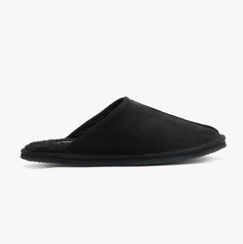 Jack & Jones DUDELY Mens Microfiber Mule Slippers Anthracite sold by Shuperb