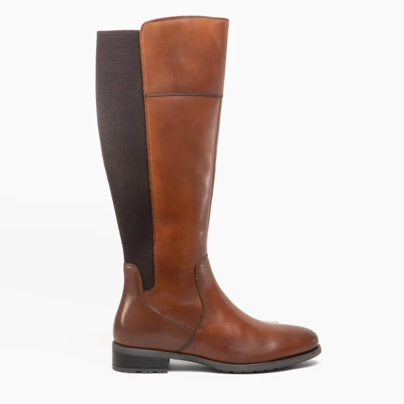 Cipriata SILVIA Womens Leather Zip High Leg Boots Tan sold by Shuperb