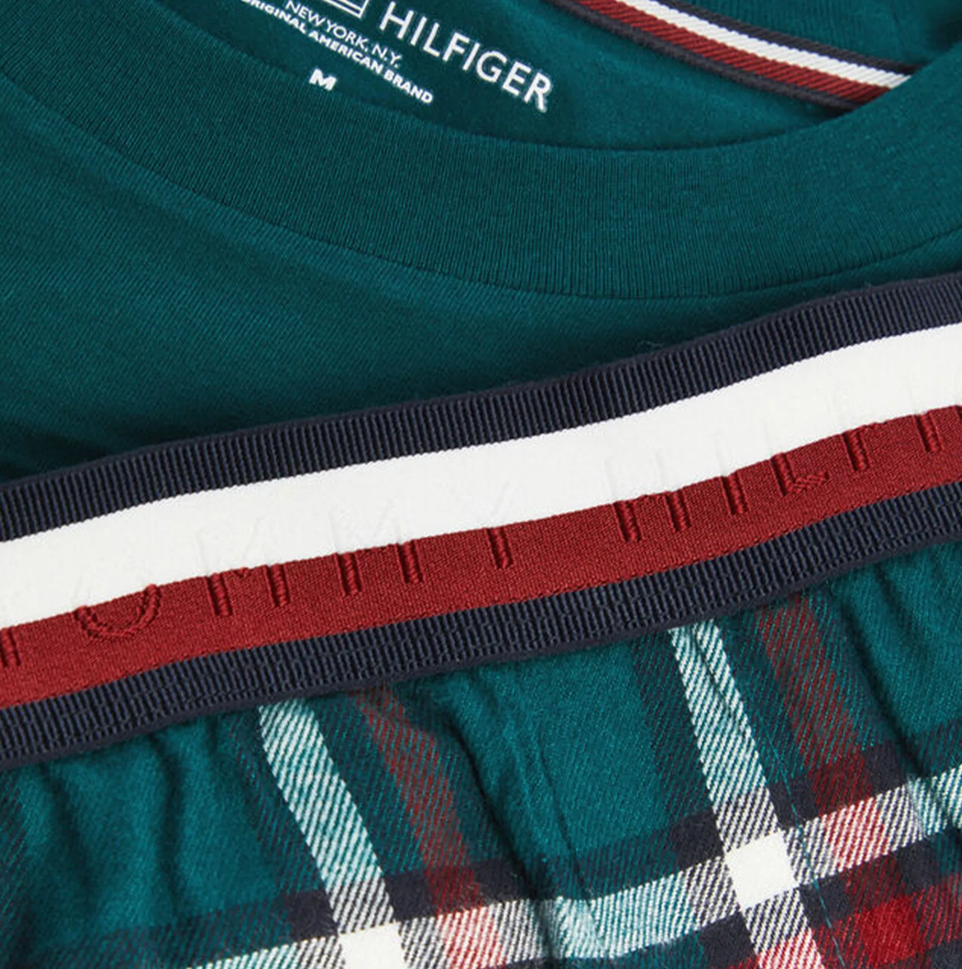 GLOBAL STRIPE Mens Pyjama Gift Set Deep Spruce/Global St Green sold by Shuperb product image thumbnail 3