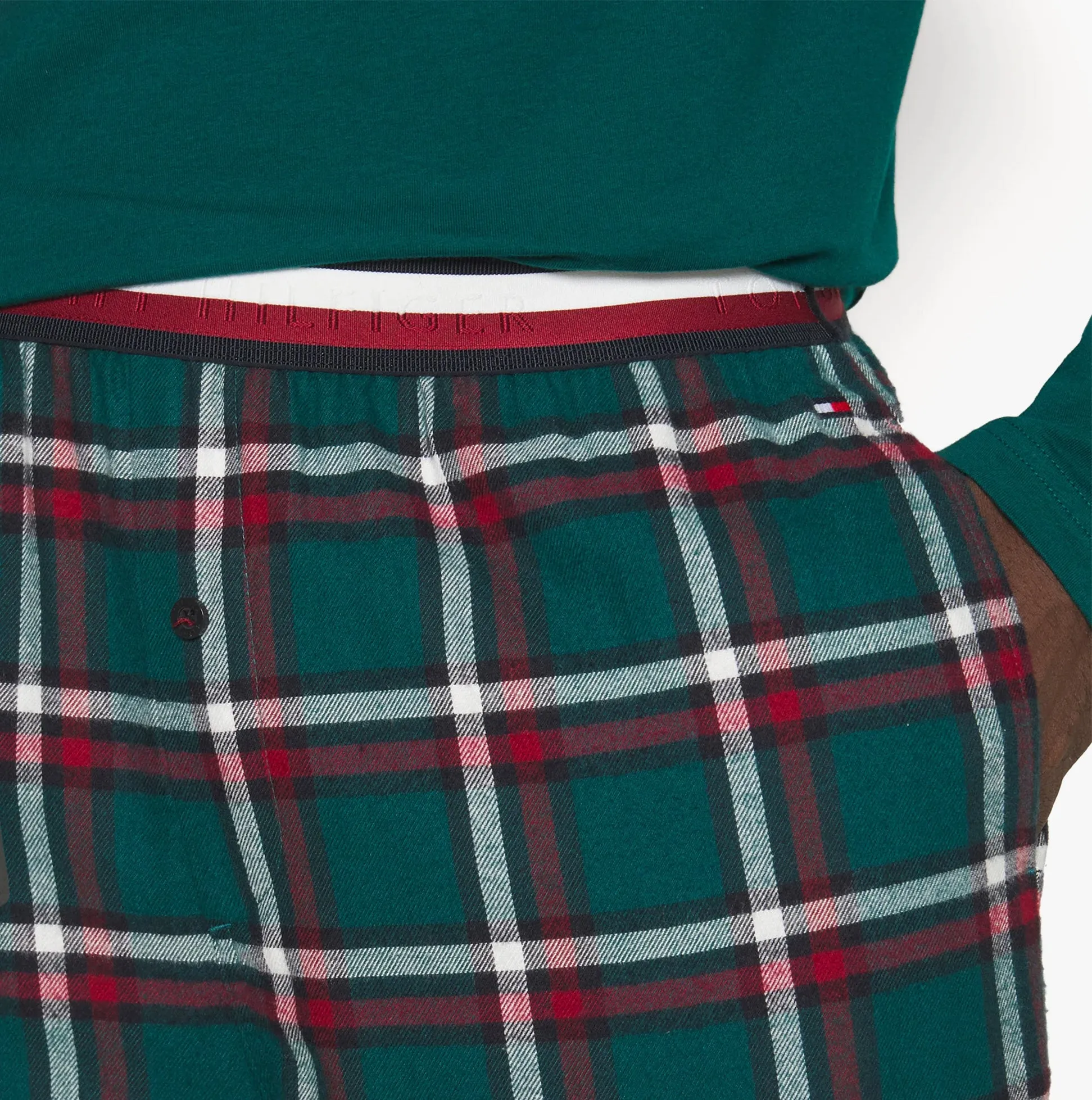 GLOBAL STRIPE Mens Pyjama Gift Set Deep Spruce/Global St Green sold by Shuperb product image thumbnail 4