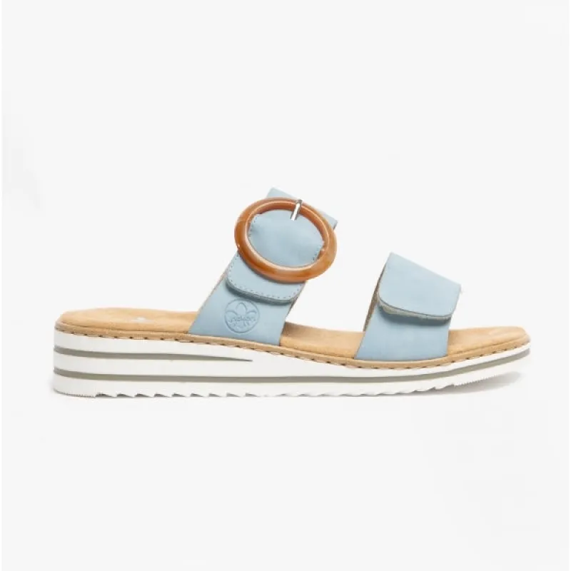 V0692-10 Ladies Twin-Strap Sandals Blue sold by Shuperb