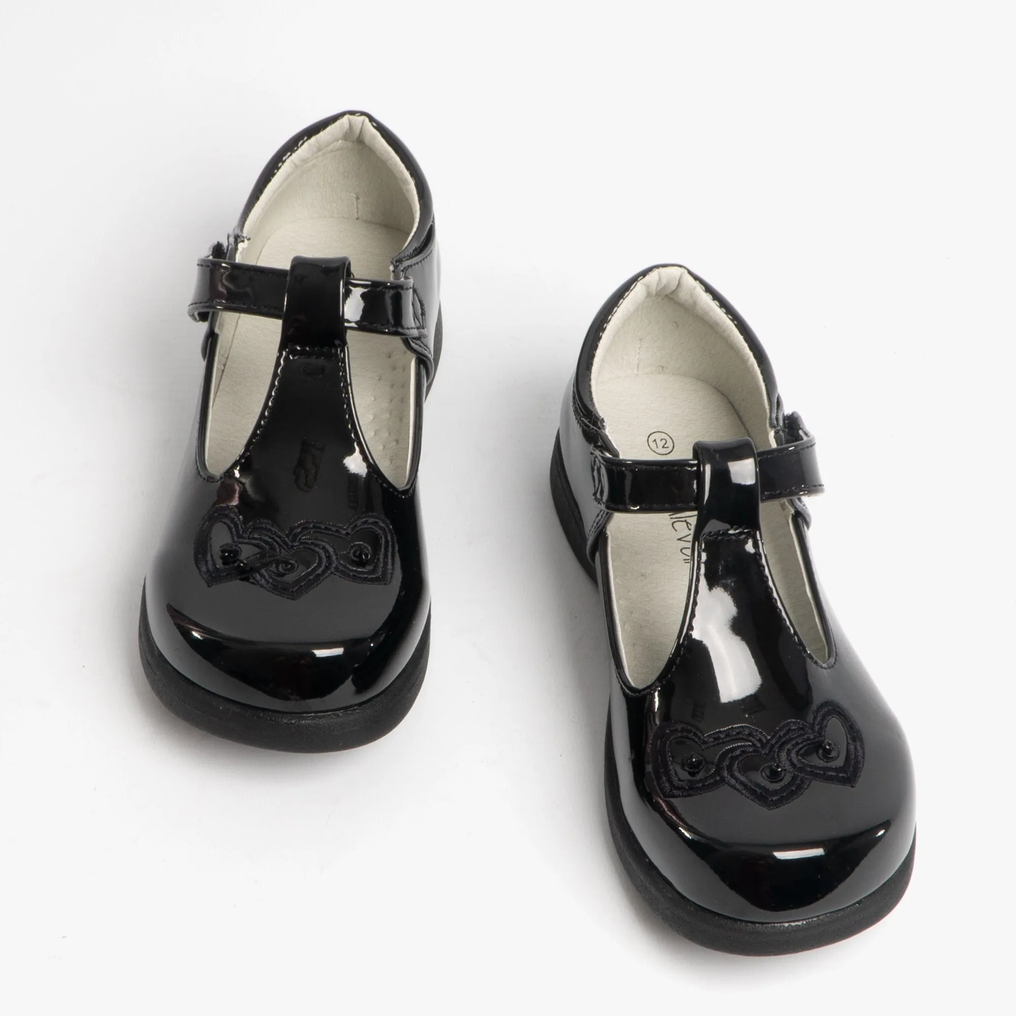 Boulevard Girls Touch Fasten T-Bar School Shoes Black Patent sold by Shuperb product image thumbnail 2