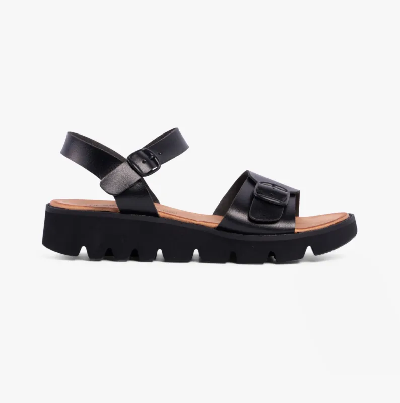 Heavenly Feet TRUDY Womens Sandals Black sold by Shuperb