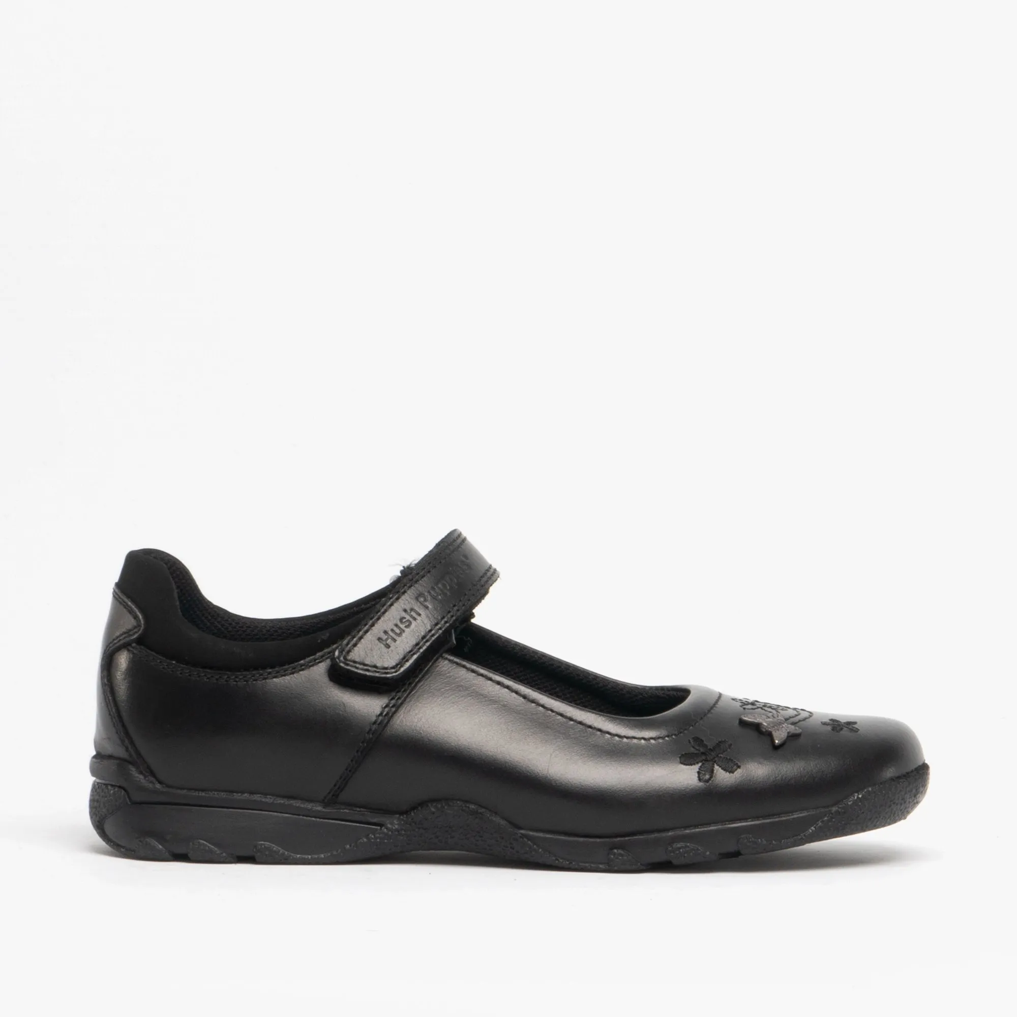 Hush Puppies CLARE Girls Leather School Shoes Black sold by Shuperb