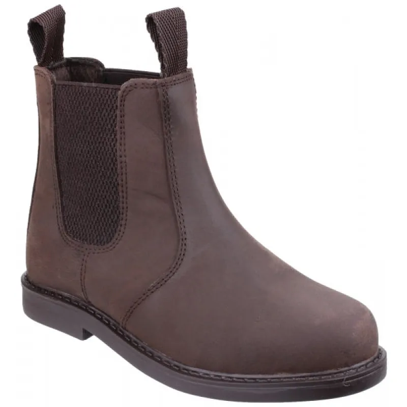 Amblers CAMBERWELL Boys Leather Chelsea Boots Brown sold by Shuperb