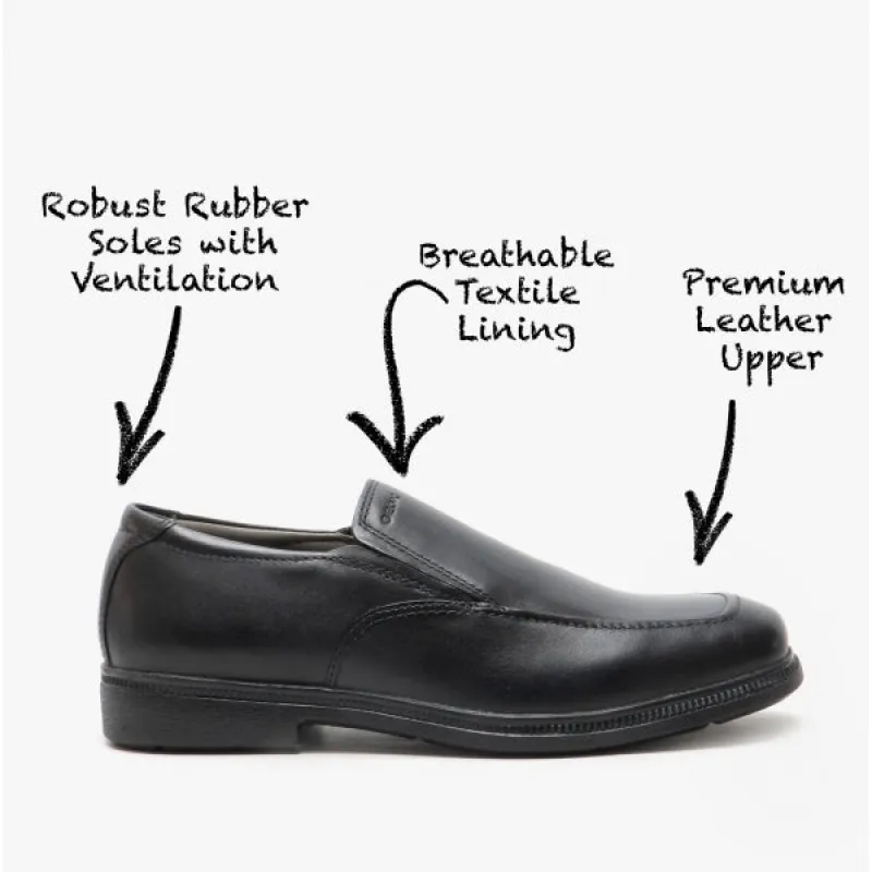 GEOX FEDERICO D Boys Leather School Shoes Black sold by Shuperb