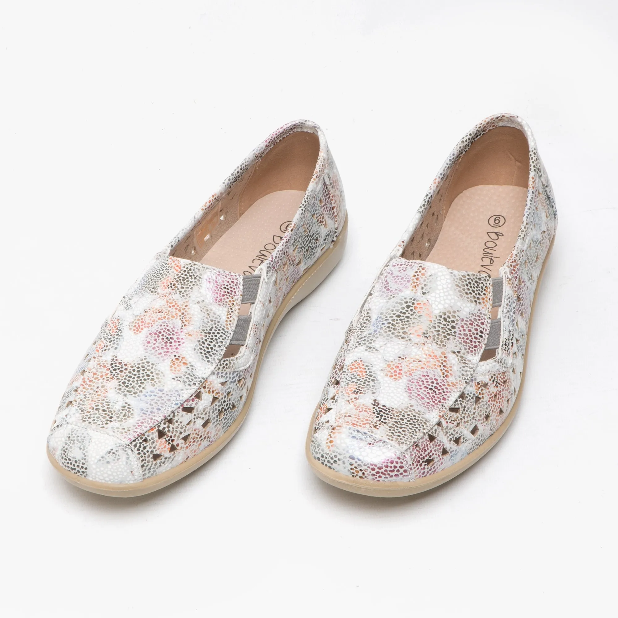 Boulevard MARSHA Womens Cut-Out Slip-On Shoes Multi Floral sold by Shuperb product image thumbnail 2