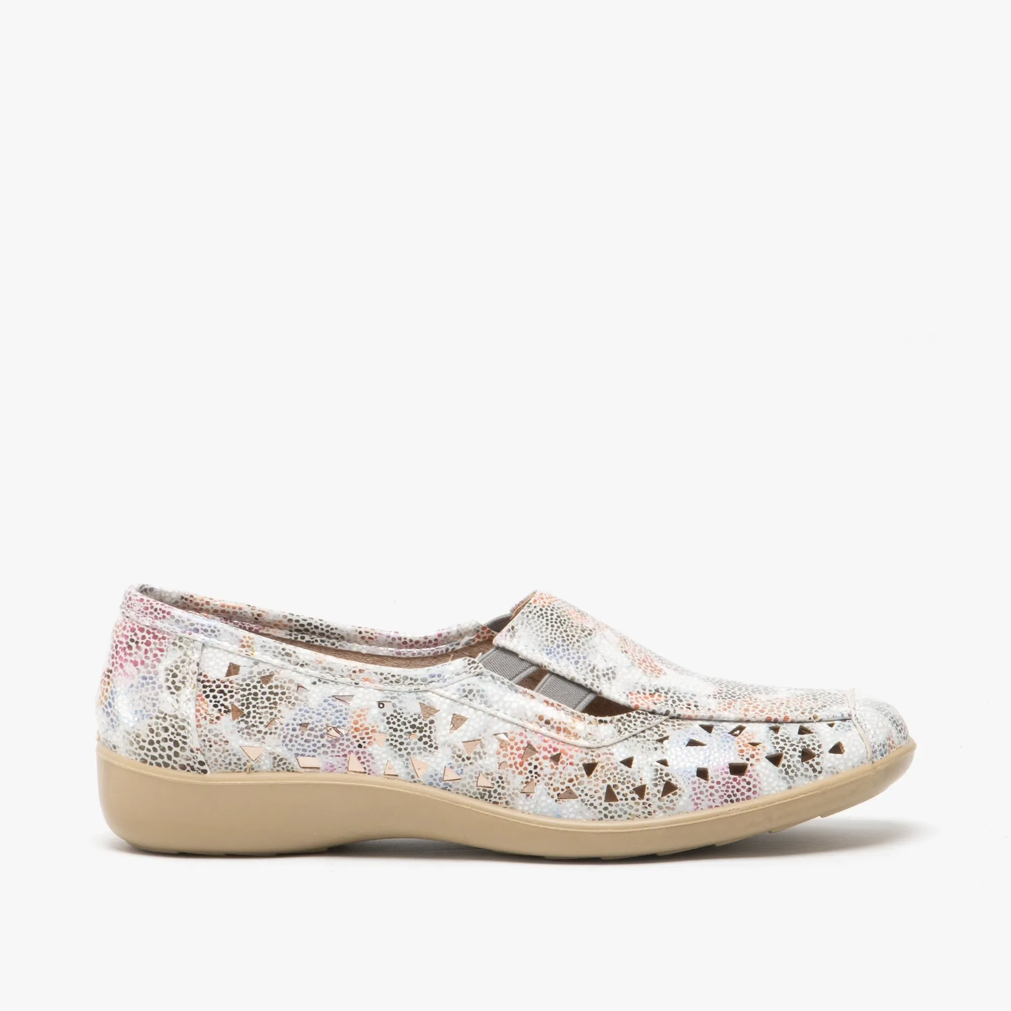 Boulevard MARSHA Womens Cut-Out Slip-On Shoes Multi Floral sold by Shuperb