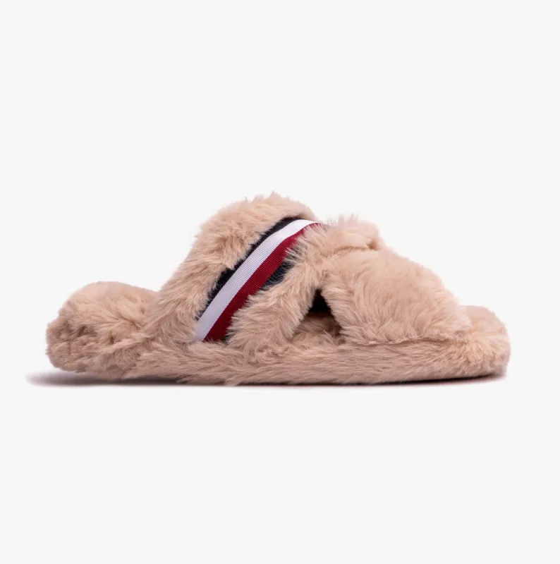 FUR CROSS STRAP HOME  Womens Slippers Merino sold by Shuperb