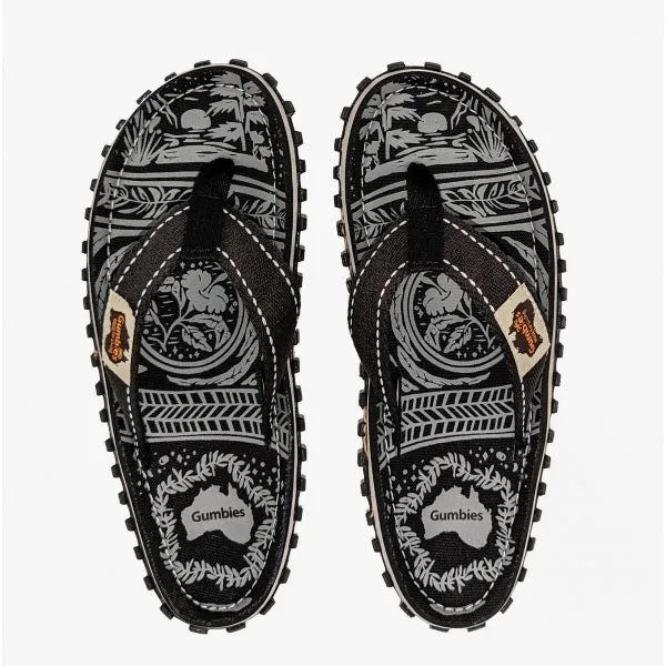 Gumbies ISLANDER Unisex Recycled Flip-Flops Blue Midnight Black sold by Shuperb