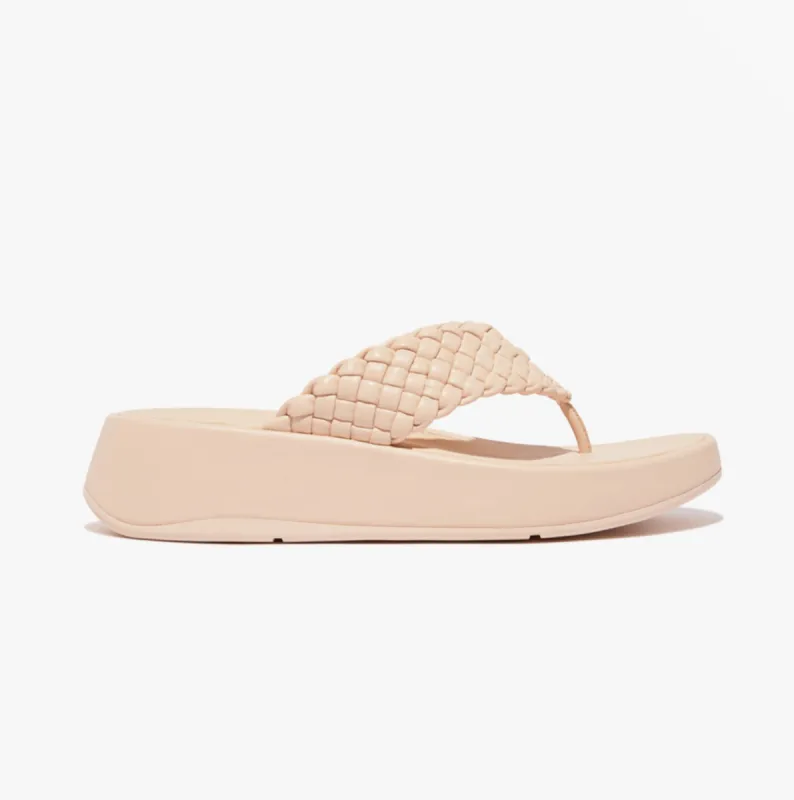 FitFlop F-MODE WOVEN-LEATHER Womens Toe Post Sandals Rose Foam sold by Shuperb