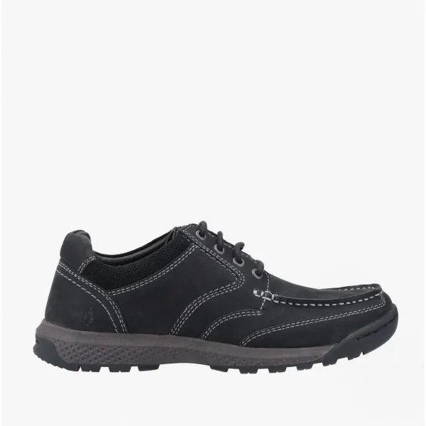 Hush Puppies DOMINIC Mens Leather Casual Shoes Black sold by Shuperb