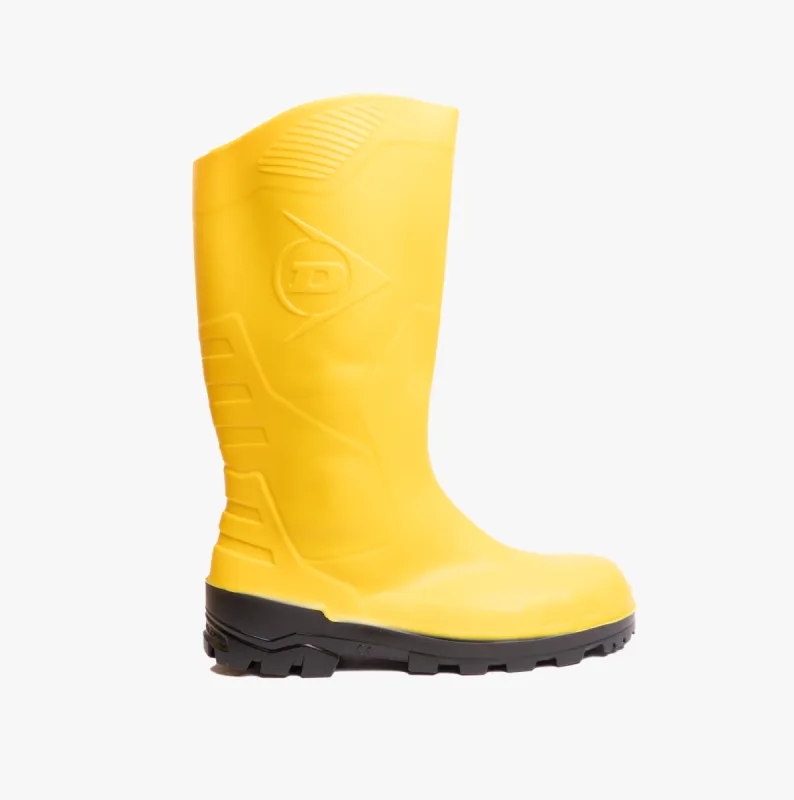 Dunlop DEVON Unisex Steel Safety Wellington Boots Yellow sold by Shuperb