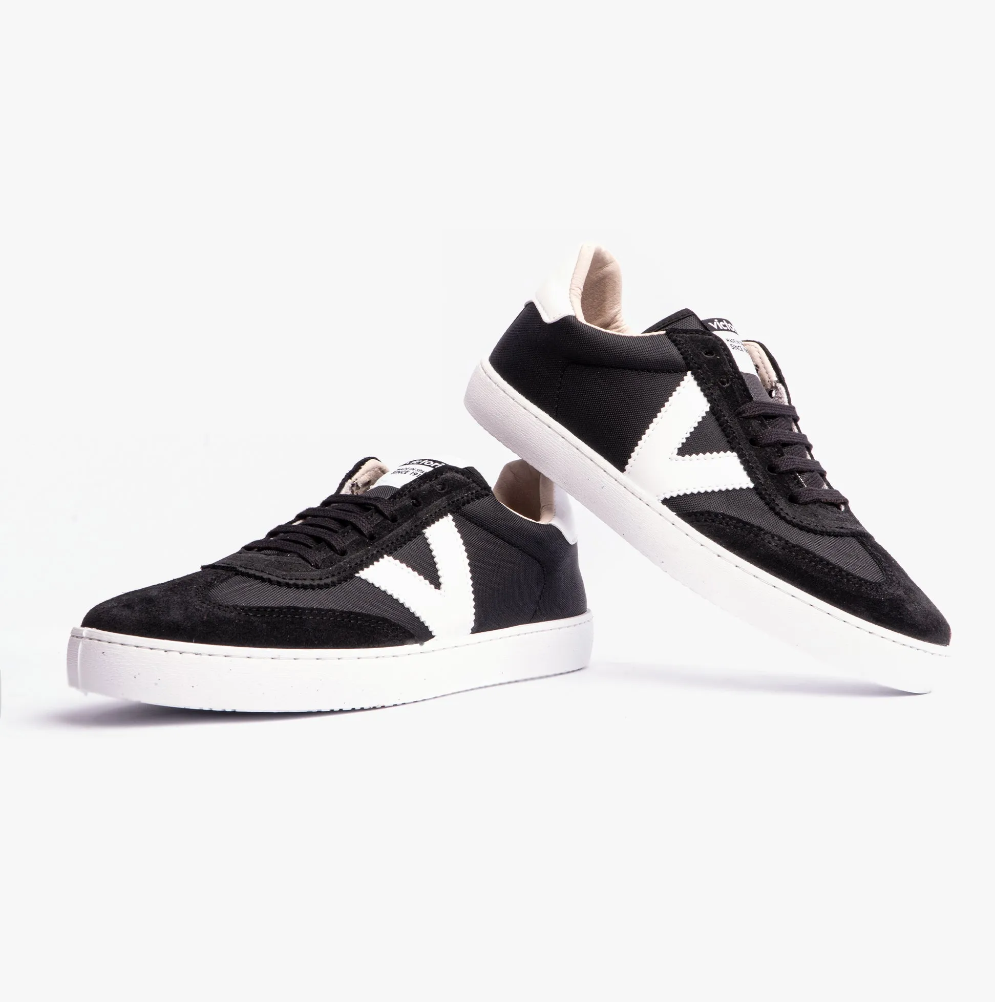 Victoria BERLIN SPLIT LEATHER & NYLON Womens Trainers Negro sold by Shuperb product image thumbnail 3