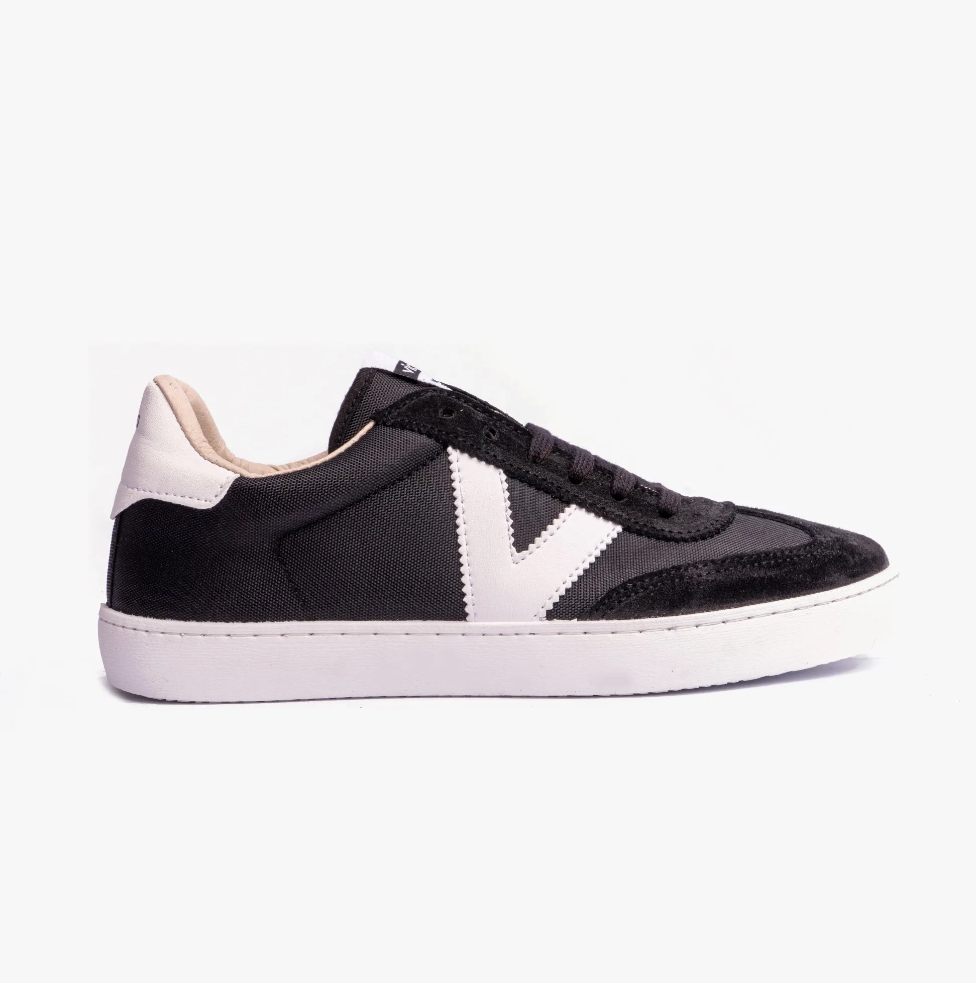 Victoria BERLIN SPLIT LEATHER & NYLON Womens Trainers Negro sold by Shuperb