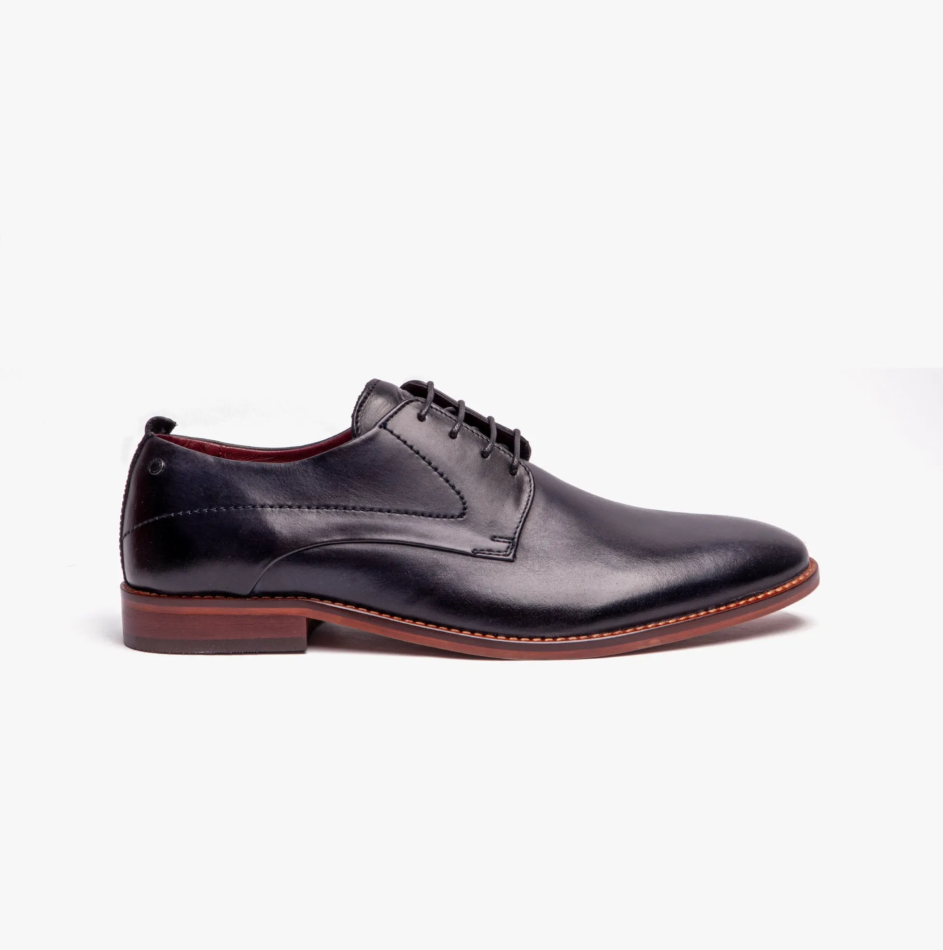 Base London SCRIPT Mens Derby Shoes Navy sold by Shuperb
