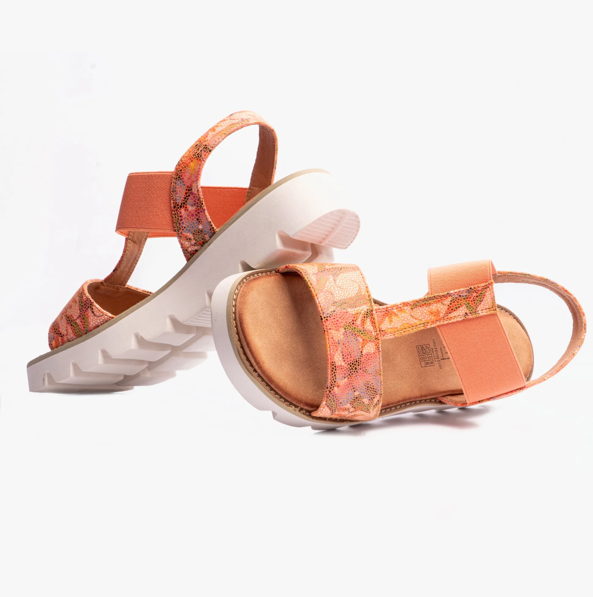 Heavenly Feet RITZ Womens Sandals Floral Orange sold by Shuperb product image thumbnail 2