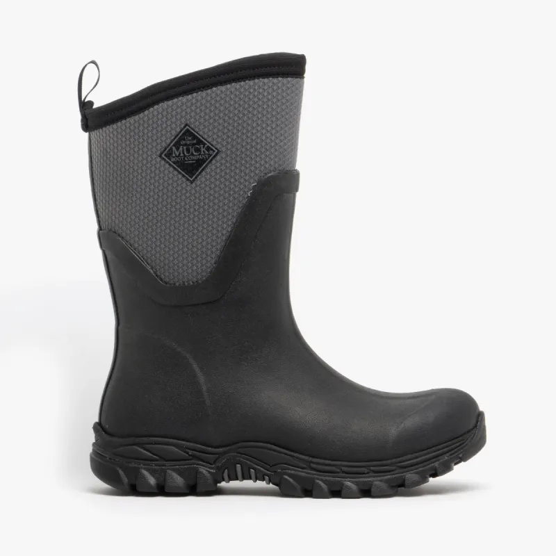 Muck Boots ARCTIC SPORT MID Womens Rubber Wellington Boots Black/Grey sold by Shuperb
