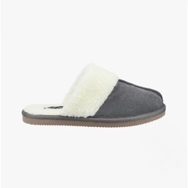 Hush Puppies ARIANNA Womens Suede Mule Slippers Grey sold by Shuperb