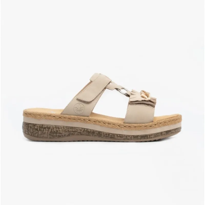 V0692-60 Ladies Twin-Strap Sandals Beige sold by Shuperb