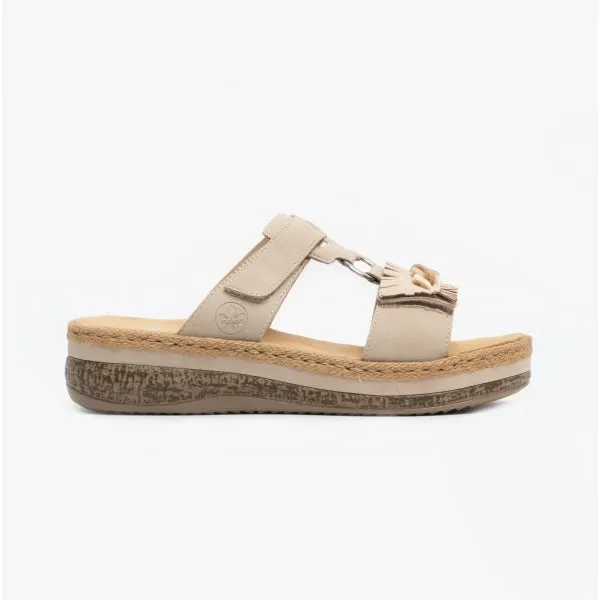 V0692-60 Ladies Twin-Strap Sandals Beige sold by Shuperb