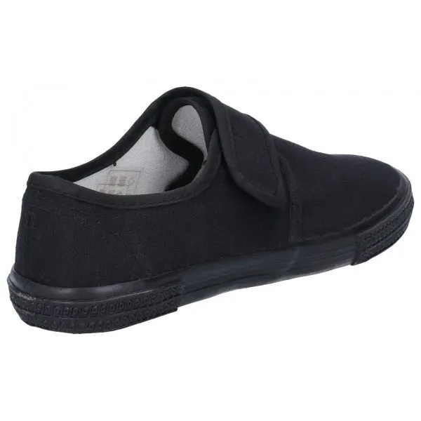 Mirak 99248 Unisex Canvas Touch Fasten Plimsolls Black sold by Shuperb product image thumbnail 2