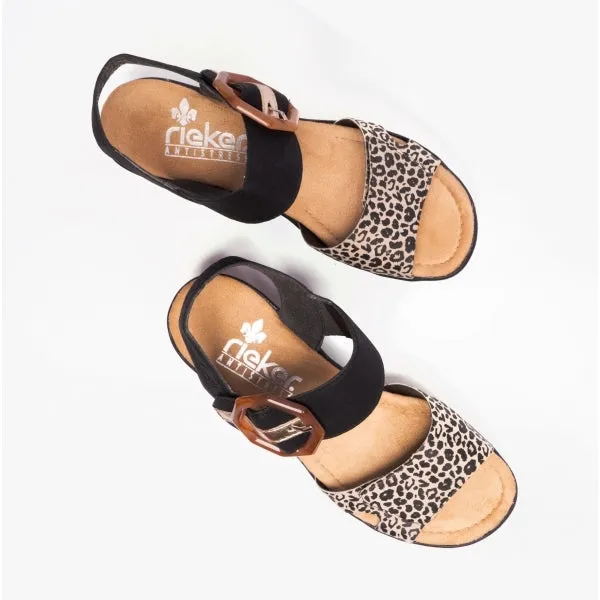 Rieker 68176-00 Womens Sandals Black Multi sold by Shuperb product image thumbnail 4